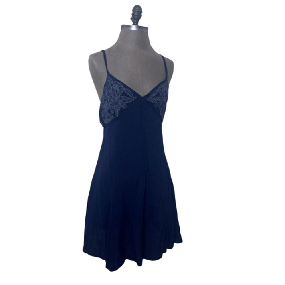 Lucca Couture Women's Size Medium Navy Floral Summer Dress
